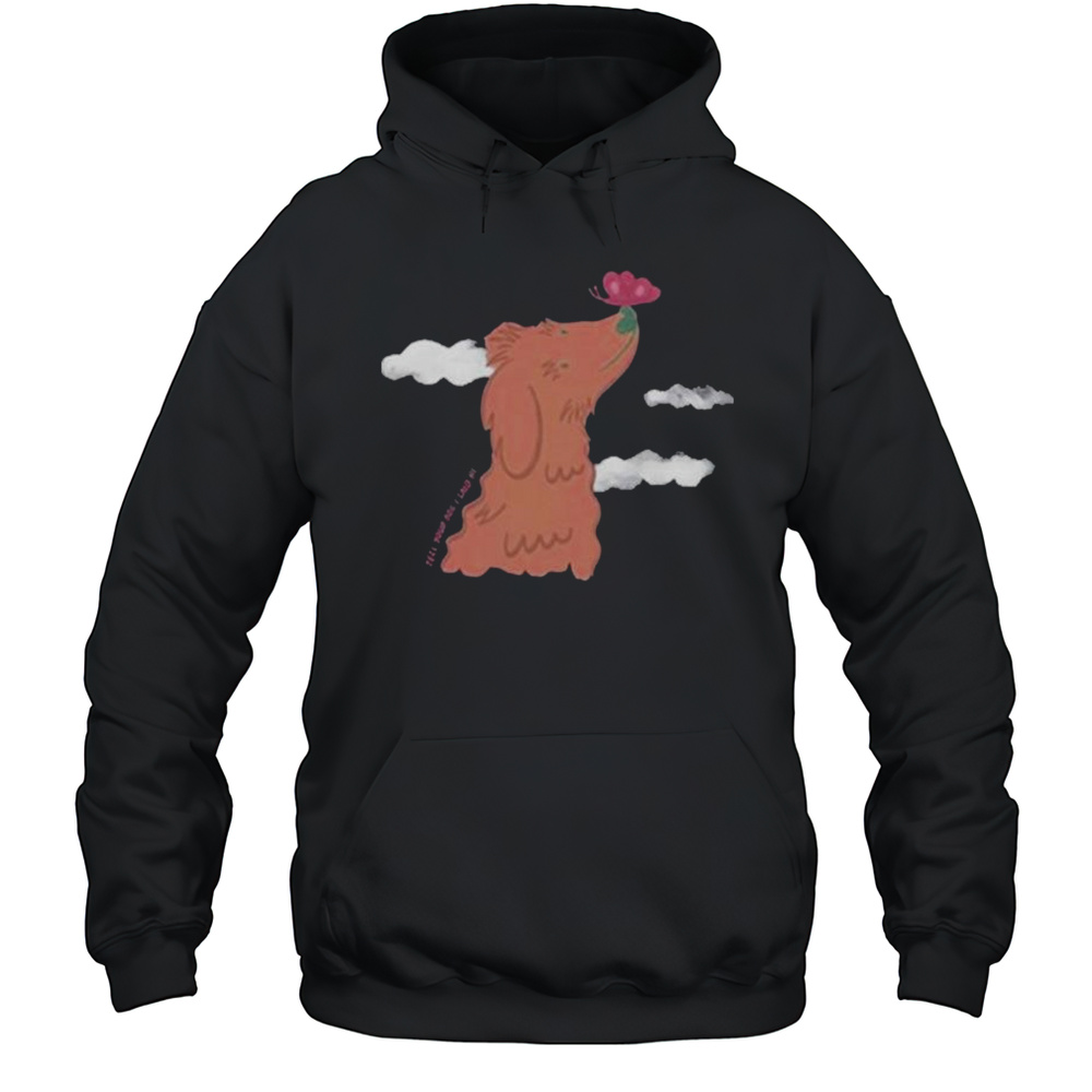 Watercolor Butterfly Dog T-shirt Unisex Hoodie