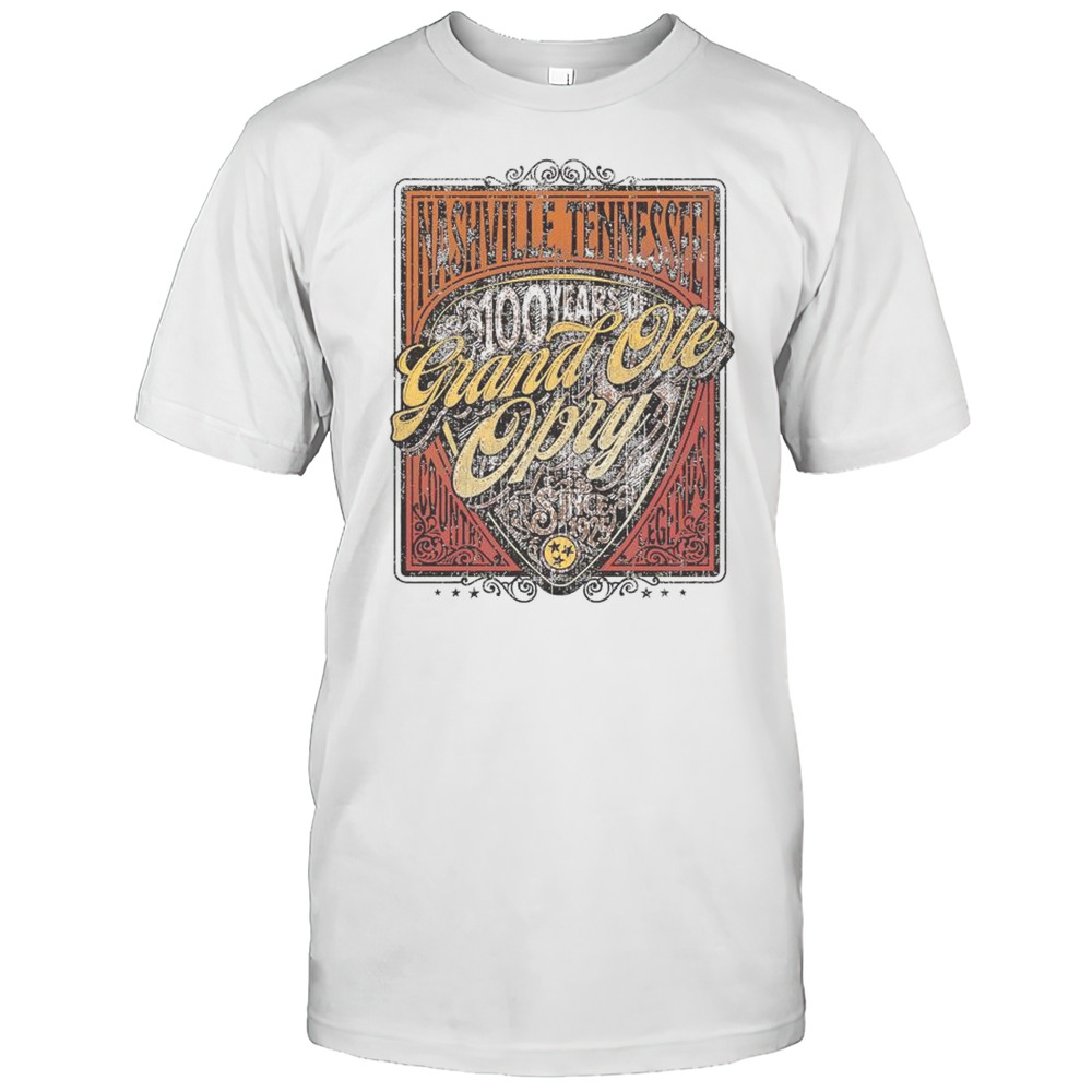 100 Years Of Grand Ole Opry Nashville Tennessee Country Legends Gradient Guitar Pick Since 1925 T-shirt