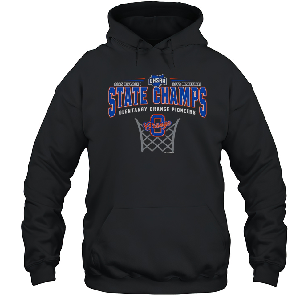 2025 OHSAA Boys Basketball D1 State Champions Olentangy Orange Pioneers Shirt Unisex Hoodie
