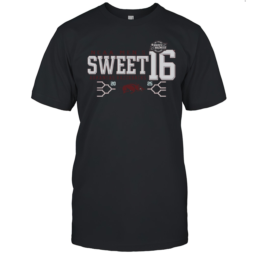 Arkansas Razorbacks Basketball NCAA Mens Sweet 16 Bound March Madness 2025 T-shirt