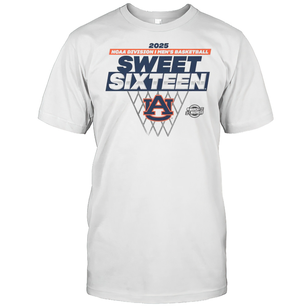 Auburn Tigers 2025 NCAA Division I Mens Basketball Sweet Sixteen March Madness Traditional Logos T-shirt