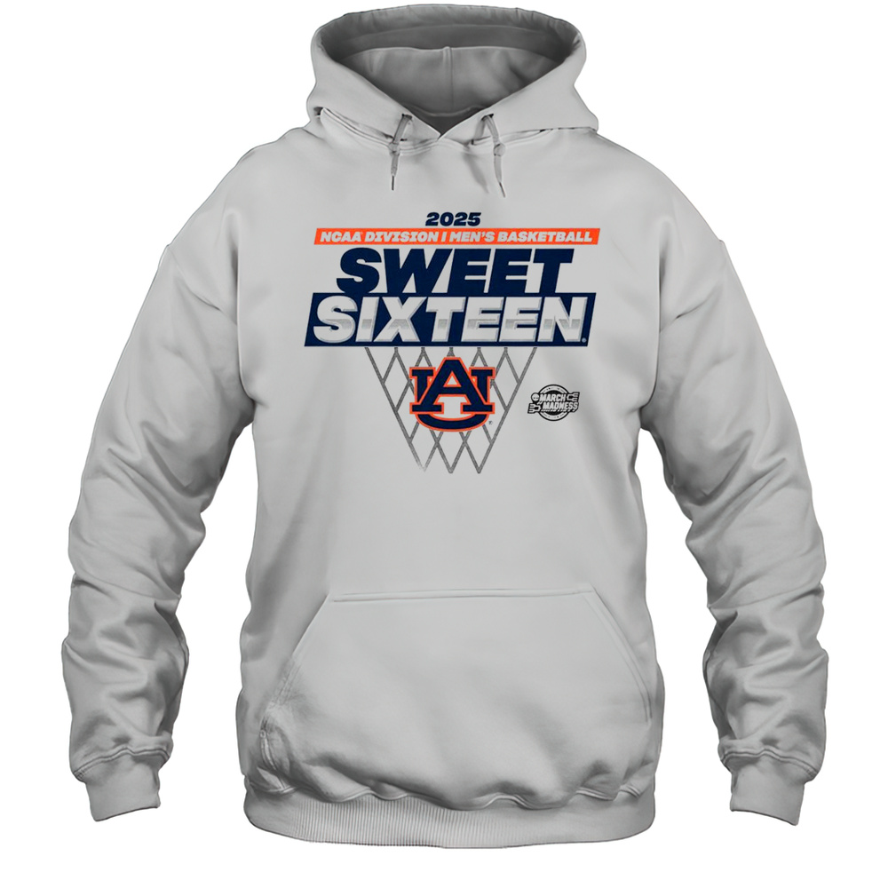 Auburn Tigers 2025 NCAA Division I Mens Basketball Sweet Sixteen March Madness Traditional Logos T-shirt Unisex Hoodie