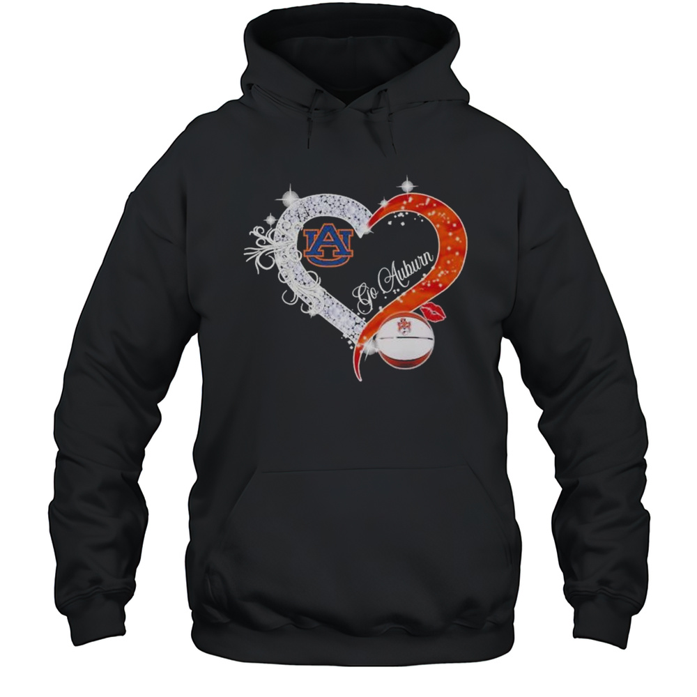 Auburn Tigers Go Gators Heart Diamond T-shirt Unisex Hoodie
