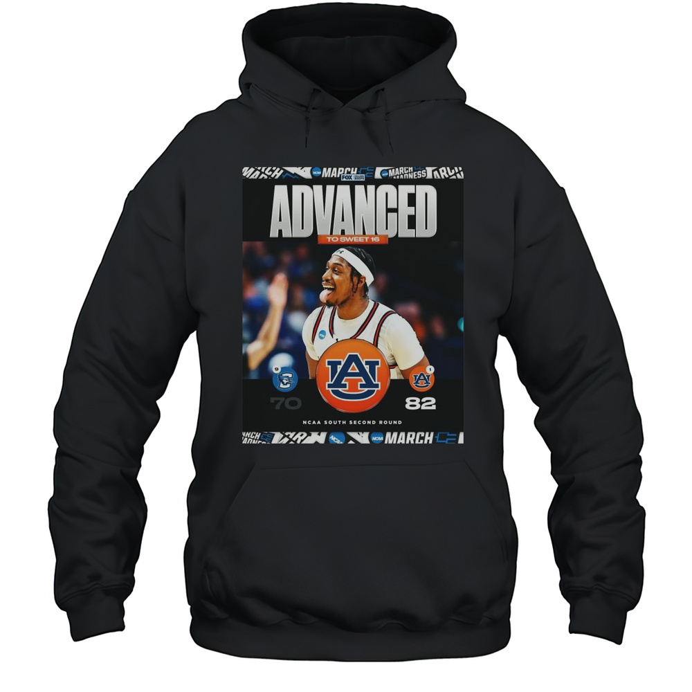 Auburn Tigers Win Creighton Bluejays Final Score 82  70 Advanced To Sweet 16 NCAA South Second Round FOX T-shirt Unisex Hoodie