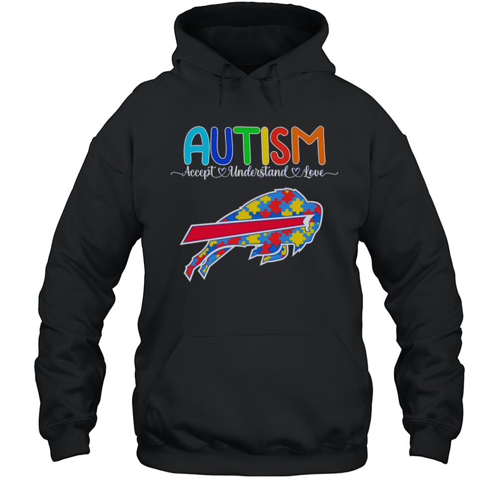 Autism Accept Understand Love Buffalo Bills Logo Shirt Unisex Hoodie