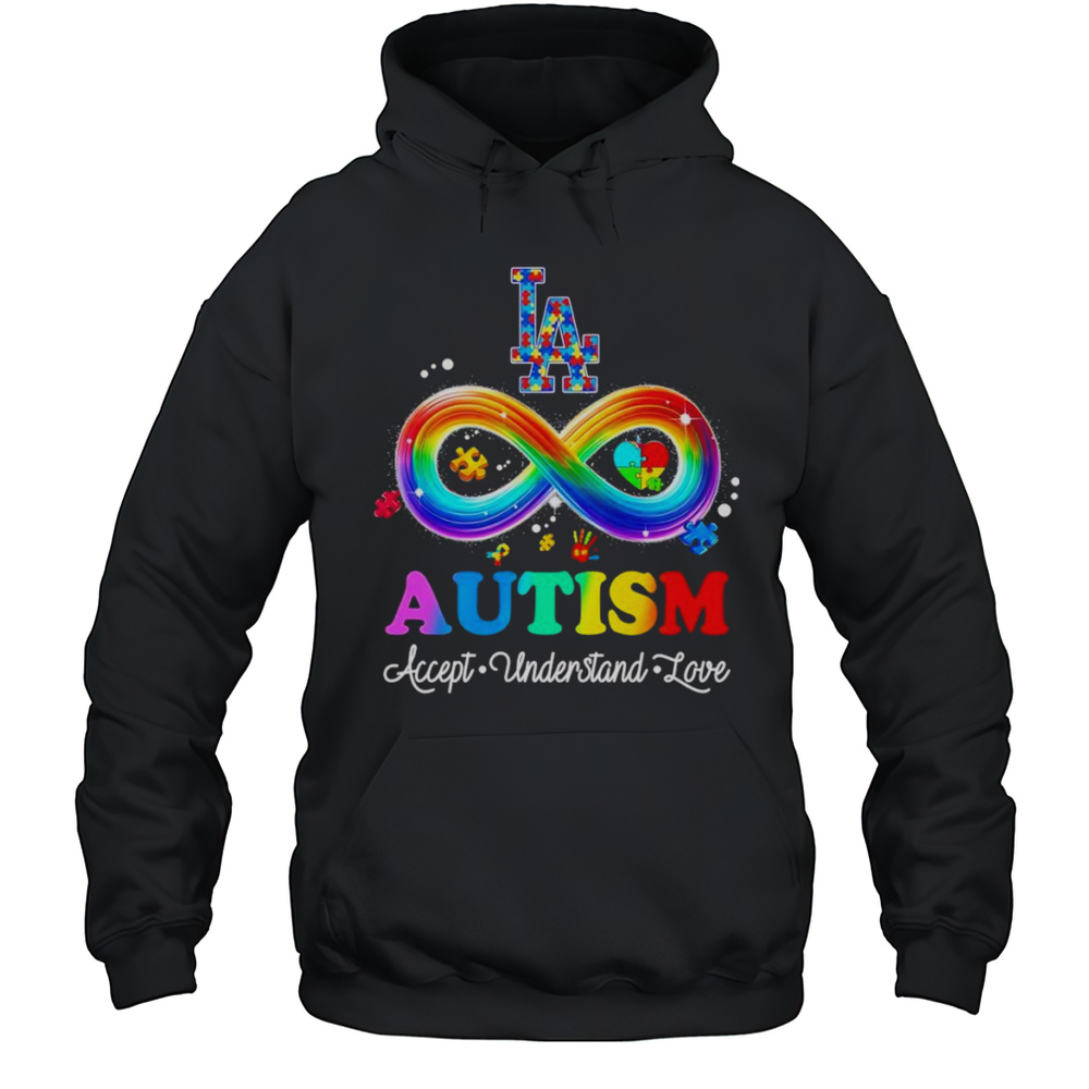 Autism Accept Understand Love Los Angeles Dodgers Infinity Symbol Shirt Unisex Hoodie