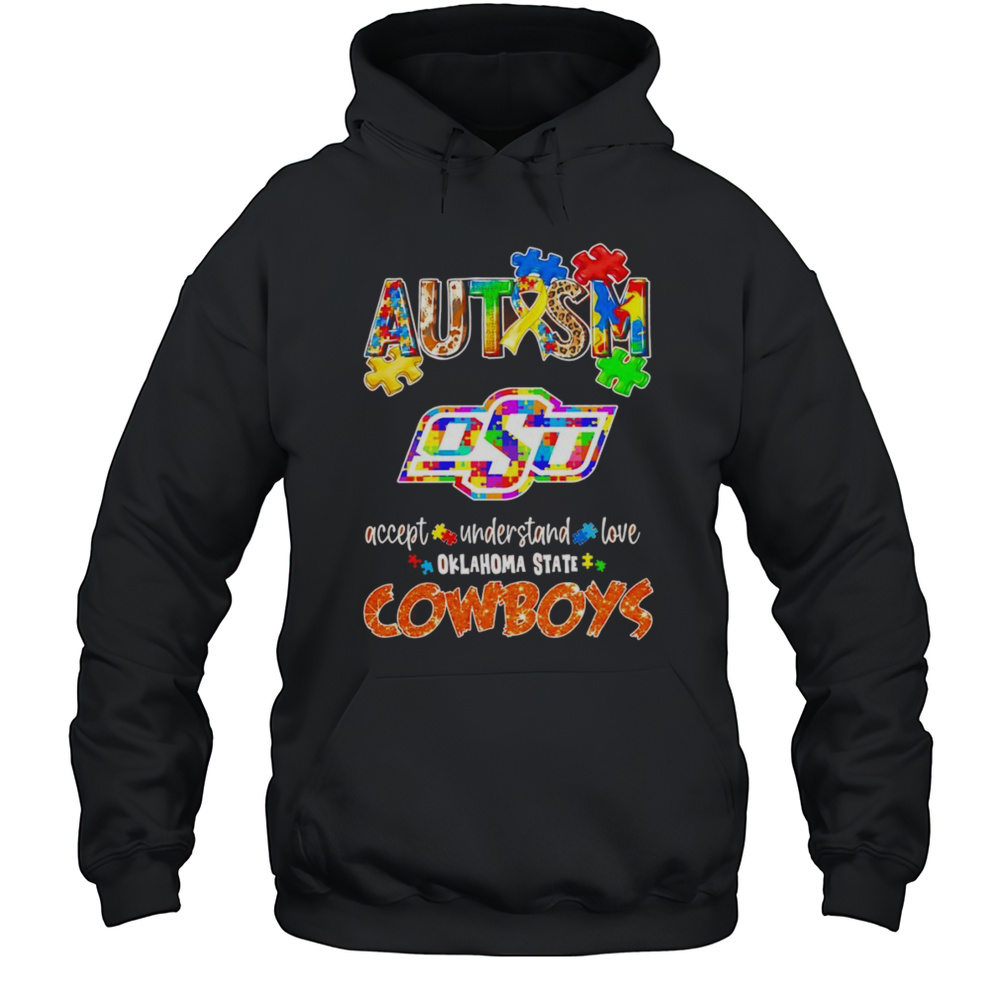 Autism Accept Understand Love Oklahoma State Cowboys Diamond Shirt Unisex Hoodie