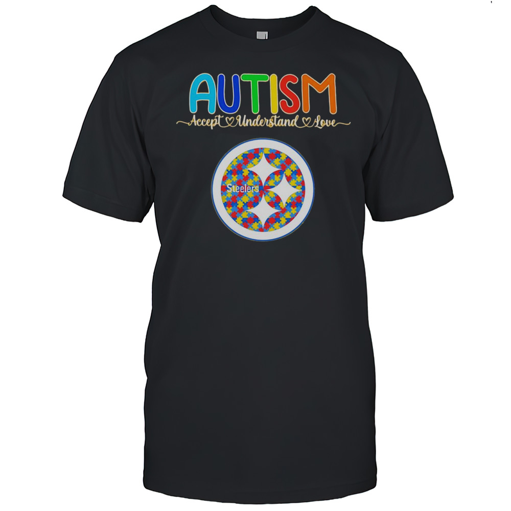 Autism Accept Understand Love Pittsburgh Steelers Logo Shirt