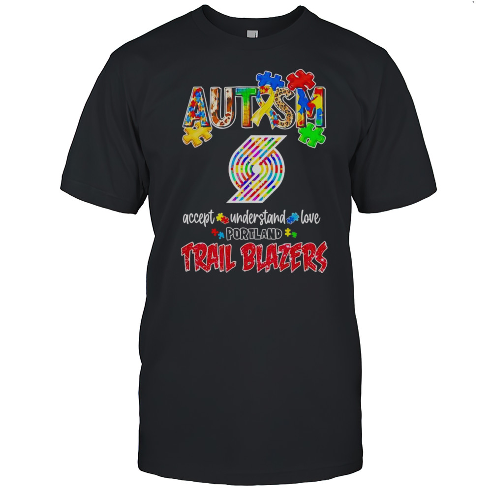 Autism Accept Understand Love Portland Trail Blazers Diamond Shirt