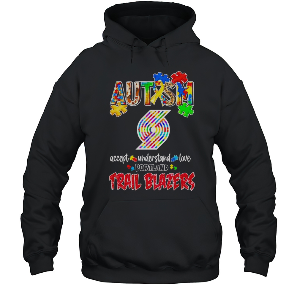 Autism Accept Understand Love Portland Trail Blazers Diamond Shirt Unisex Hoodie