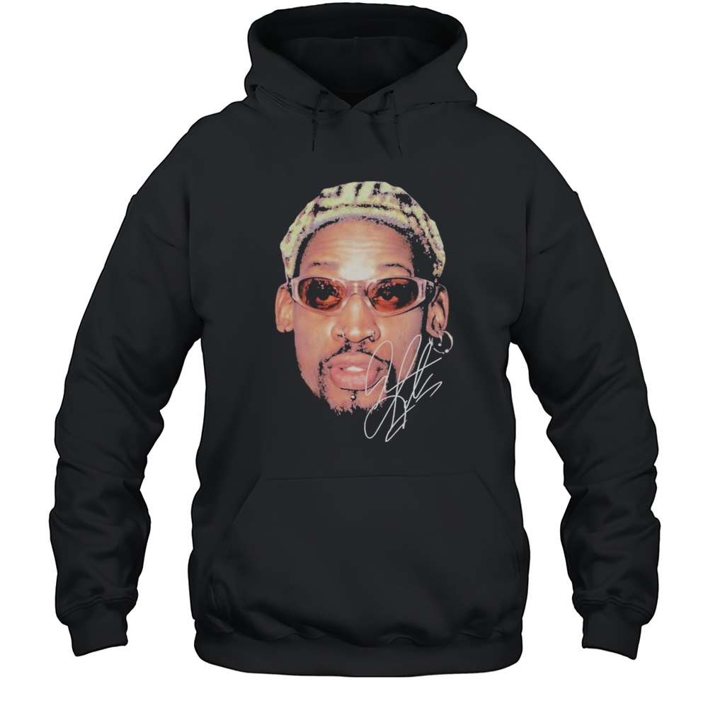 Dennis Rodman Face Signature T-Shirt Unisex Hoodie