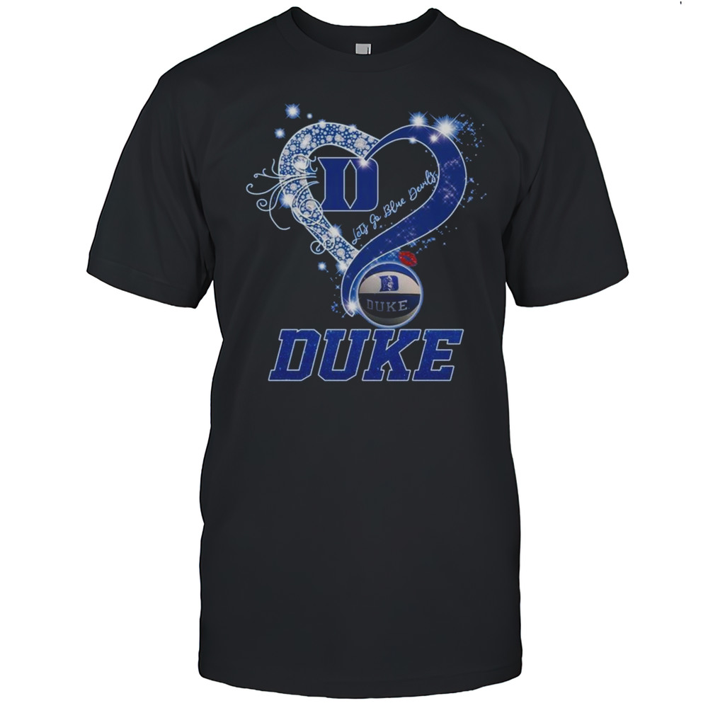 Diamond Heart Lets Go Duke Blue Devils 2025 Shirt