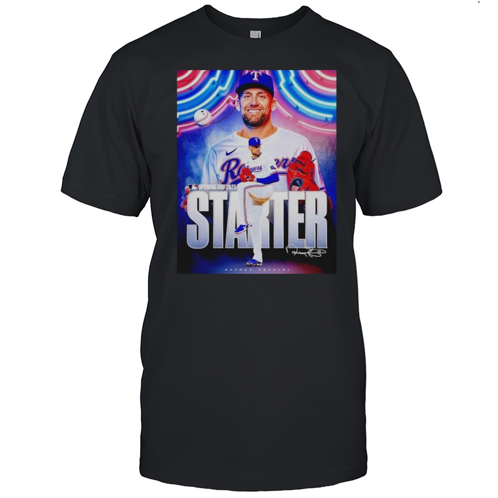 Nathan Eovaldi Texas Rangers Starter MLB Opening Day 2025 Signature Shirt