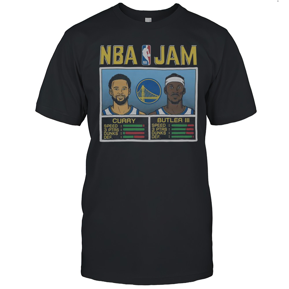 Official NBA Jam Warriors Curry And Butler III T-Shirt