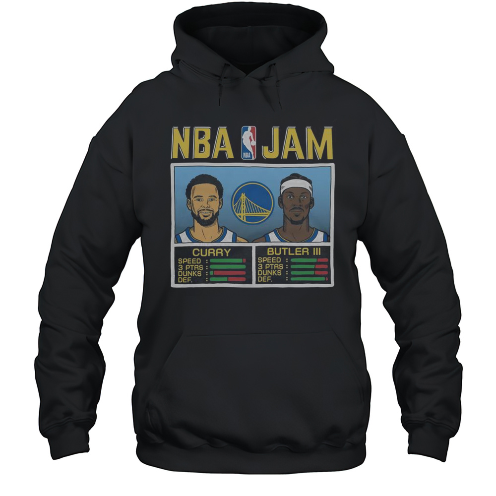 Official NBA Jam Warriors Curry And Butler III T-Shirt Unisex Hoodie