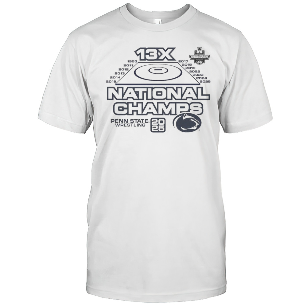 Penn State 2025 13X National Wrestling Champs Dynasty Shirt