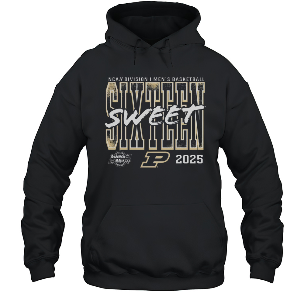 Purdue Boilermakers 2025 NCAA Division I Mens Basketball Tournament March Madness Sweet Sixteen T-shirt Unisex Hoodie