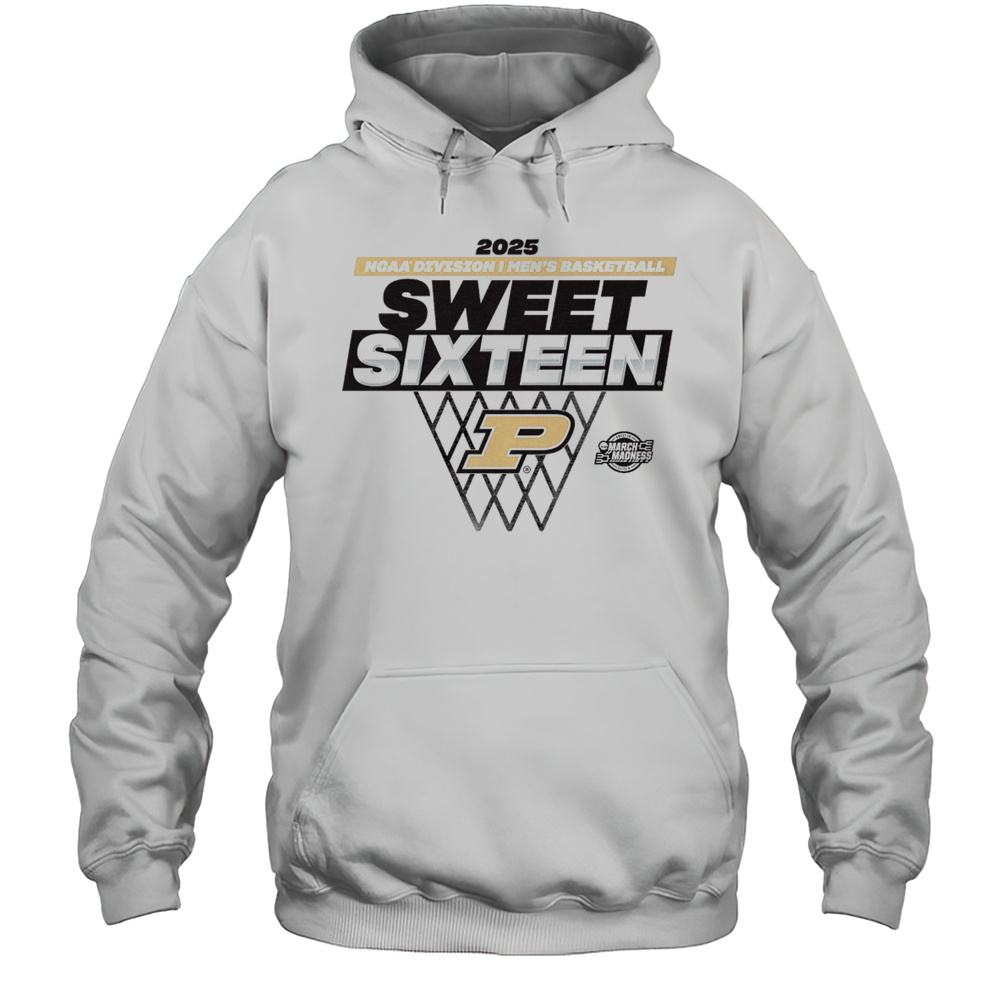 Purdue Boilermakers NCAA Division I Mens Basketball Sweet Sixteen March Madness Traditional 2025 T-shirt Unisex Hoodie