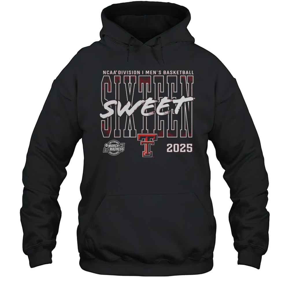 Red Texas Tech Red Raiders 2025 NCAA Mens Basketball Tournament March Madness Sweet 16 Shirt Unisex Hoodie