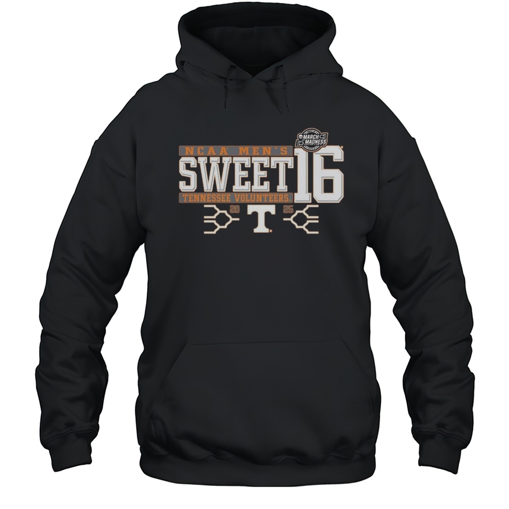 Tennessee Volunteers NCAA Mens Basketball 2025 Sweet 16 Bound March Madness Logos T-shirt Unisex Hoodie