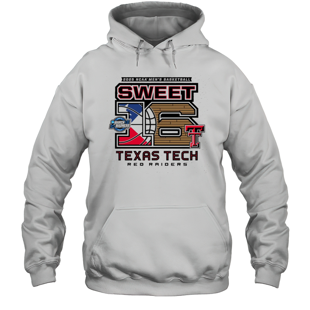 Texas Tech Red Raiders Basketball NCAA Mens Sweet 16 March Madness Above The Rim 2025 T-shirt Unisex Hoodie