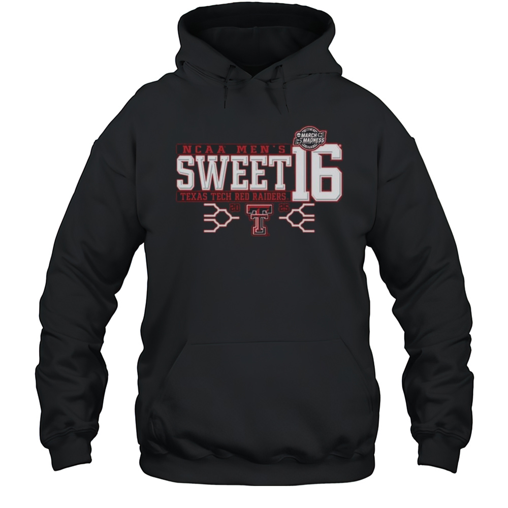 Texas Tech Red Raiders NCAA MBB Mens Basketball Sweet 16 Bound March Madness 2025 T-shirt Unisex Hoodie