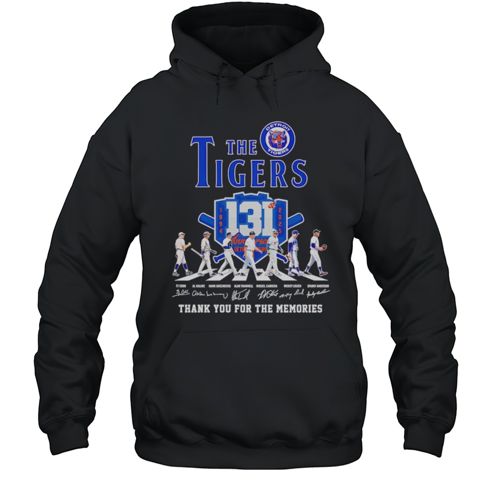 The Detroit Tigers 1894 2025 Thank You For The Memories Shirt Unisex Hoodie