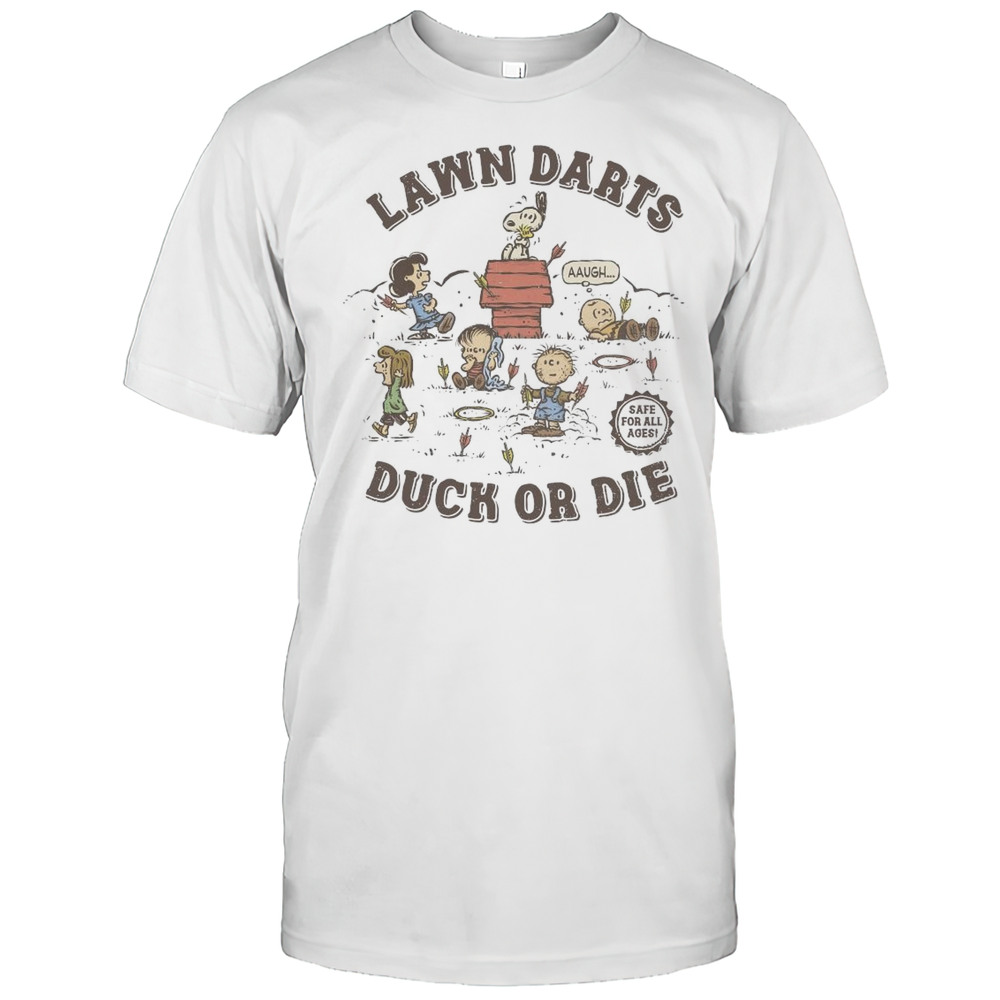 The Peanuts Lawn Darts Duck Or Die 2025 Unisex Shirt