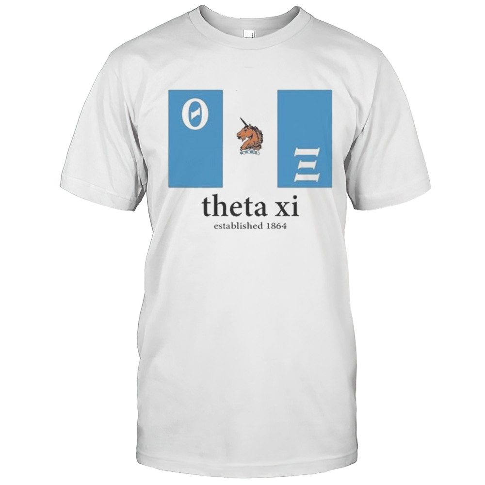 Theta Xi Flag Est 1864 Horse T-Shirt