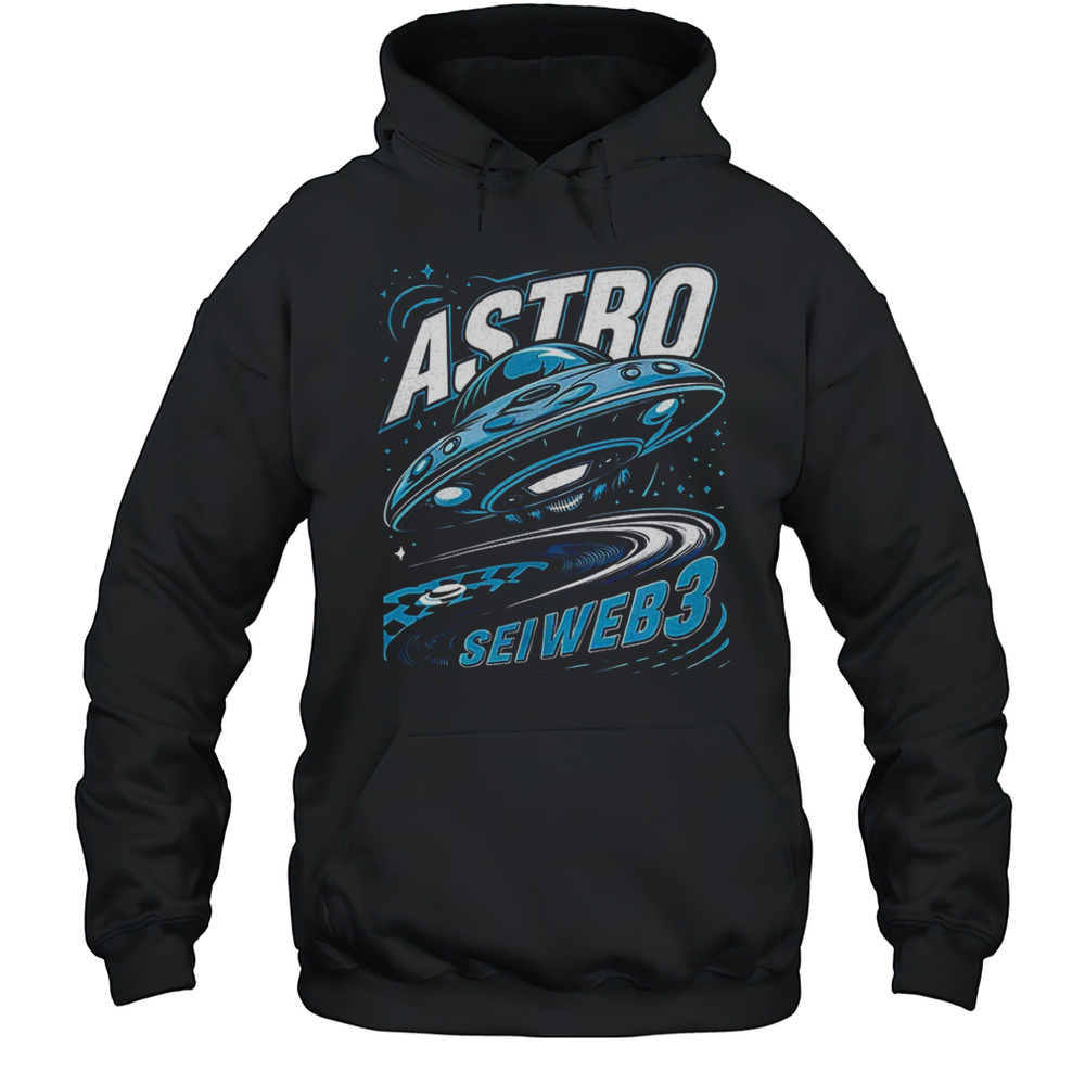 Astro SEIWEB3 Futuristic UFO Space Adventure Shirt Unisex Hoodie