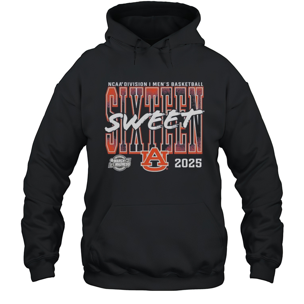 Auburn Tigers 2025 NCAA Mens Basketball Tournament March Madness Sweet 16 Shirts Unisex Hoodie