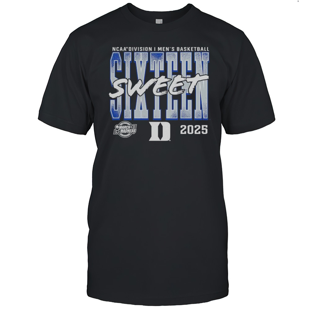 Duke Blue Devils 2025 Division NCAA Mens Basketball Tournament March Madness Sweet 16 T-Shirt Duke Blue Devils 2025 Division NCAA Mens Basketball Tournament March Madness Sweet 16 T-Shirt