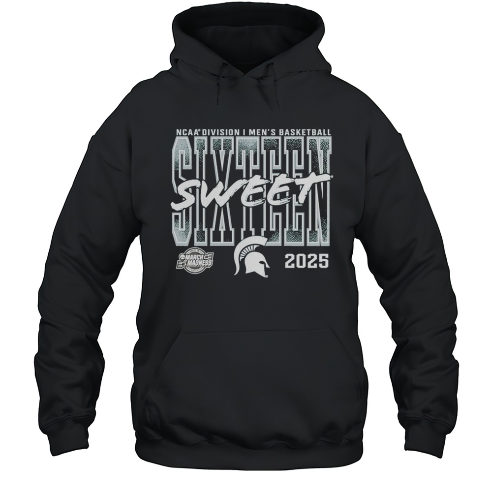Green Michigan State Spartans 2025 NCAA Mens Basketball Tournament March Madness Sweet 16 Shirts Unisex Hoodie