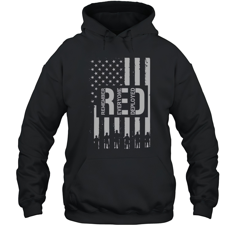 Hot R.E.D Remember Everyone Deployed Red Friday Flag T-Shirt Unisex Hoodie