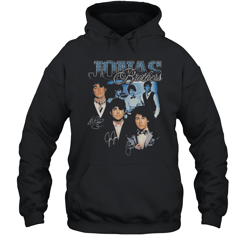 Jonas Brothers Signatures Photo T-shirt Unisex Hoodie