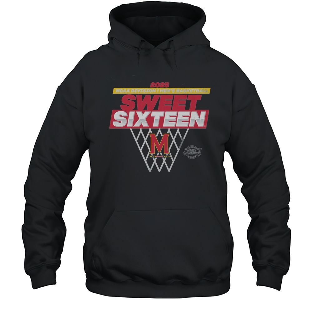 Maryland Terrapins NCAA Division I Mens Basketball Sweet Sixteen March Madness Traditional 2025 T-shirt Unisex Hoodie