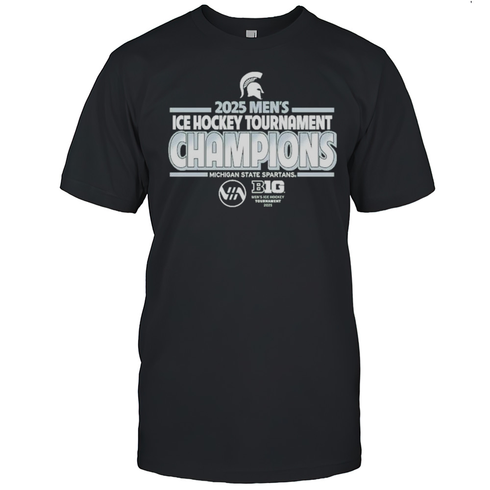 Michigan State Spartans 2025 Big Ten Mens Hockey Conference Tournament Champions Shirts
