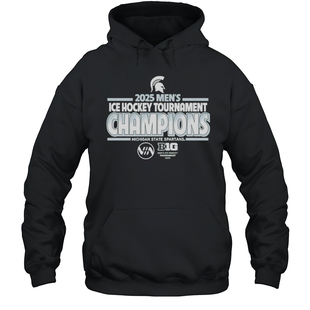 Michigan State Spartans 2025 Big Ten Mens Hockey Conference Tournament Champions Shirts Unisex Hoodie