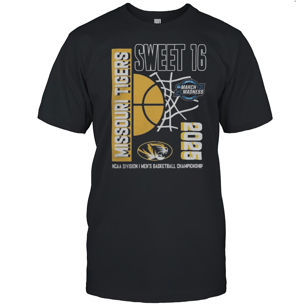 Missouri Tigers 2025 NCAA Mens Basketball Tournament March Madness Sweet 16 Shirt
