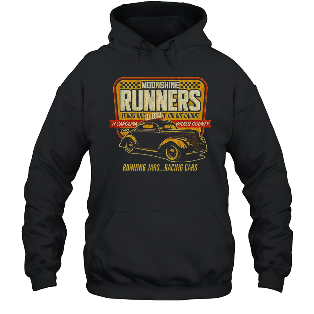 Nascar Checkered Flag Sports Moonshine Runners Shirt Unisex Hoodie