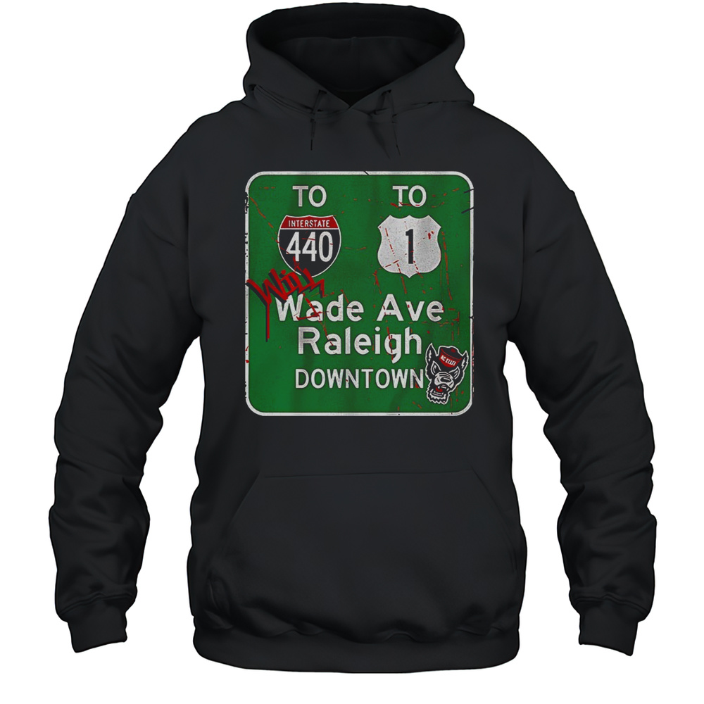 NC State Wolfpack Basketball Will Wade Avenue Highway Sign Vintage Shirt Unisex Hoodie