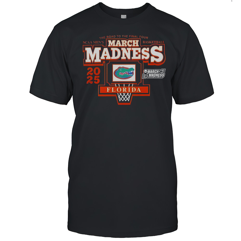 Official NCAA 2025 Mens March Madness Basketball The Road To The Final Four Florida Gators T-Shirt Official NCAA 2025 Mens March Madness Basketball The Road To The Final Four Florida Gators T-Shirt