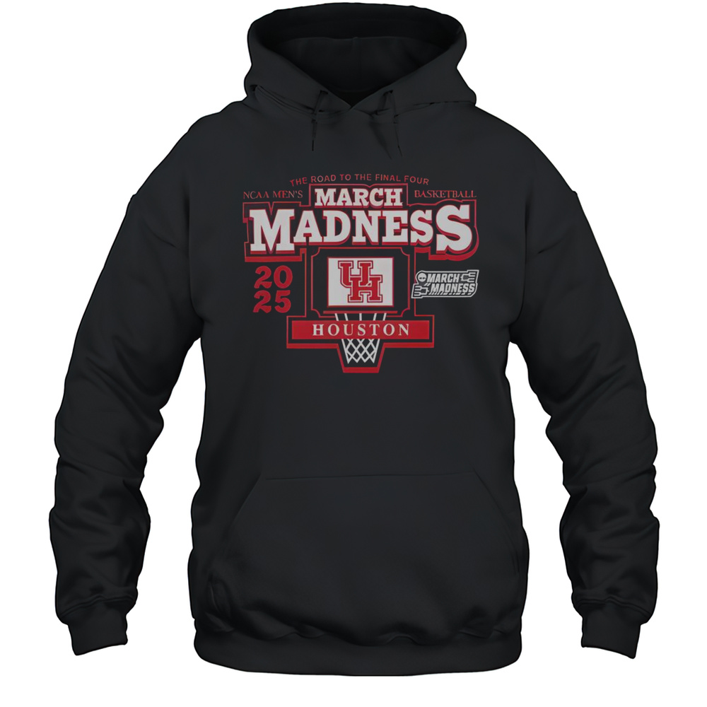 Official NCAA 2025 Mens March Madness Basketball The Road To The Final Four Houston Cougars T-Shirt Unisex Hoodie