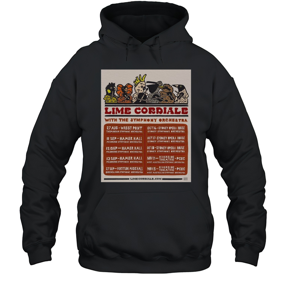 Poster Lime Cordiale With The Symphony Orchestra 27 Aug  Wrest Point Tasmanian Symphony Orchestra T-shirt Unisex Hoodie