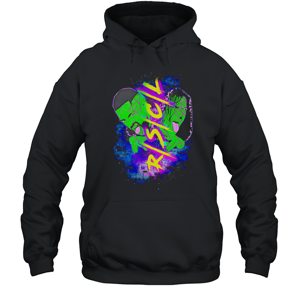 RISC Wrestling Neon Graffiti Art Design Shirt Unisex Hoodie