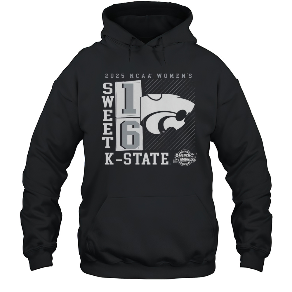 Sweet 16 Kansas State Wildcats 2025 NCAA Womens March Madness No Look Pass T-shirt Unisex Hoodie