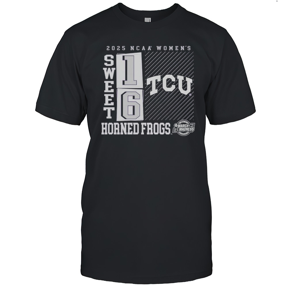 TCU Horned Frogs 2025 NCAA Womens March Madness Sweet 16 No Look Pass Shirts
