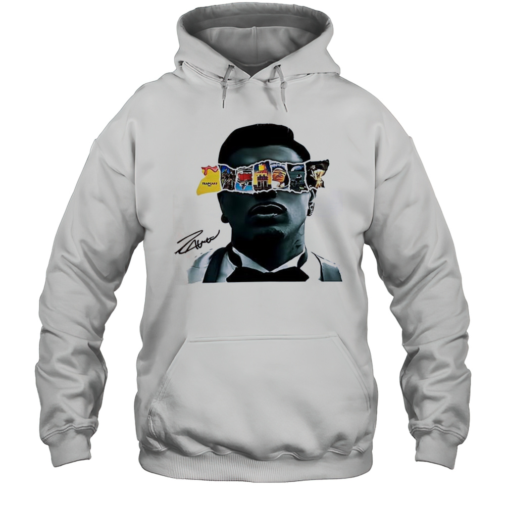 Trapcake Tour Black And White Portrait Collage Art Graphic Shirt Unisex Hoodie