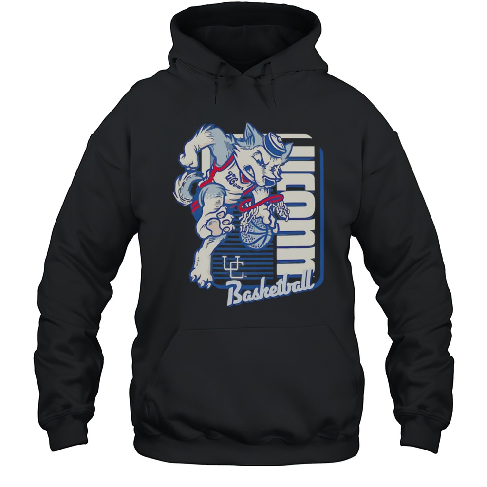 UConn Huskies Basketball Mascot Dunk Shirt Unisex Hoodie