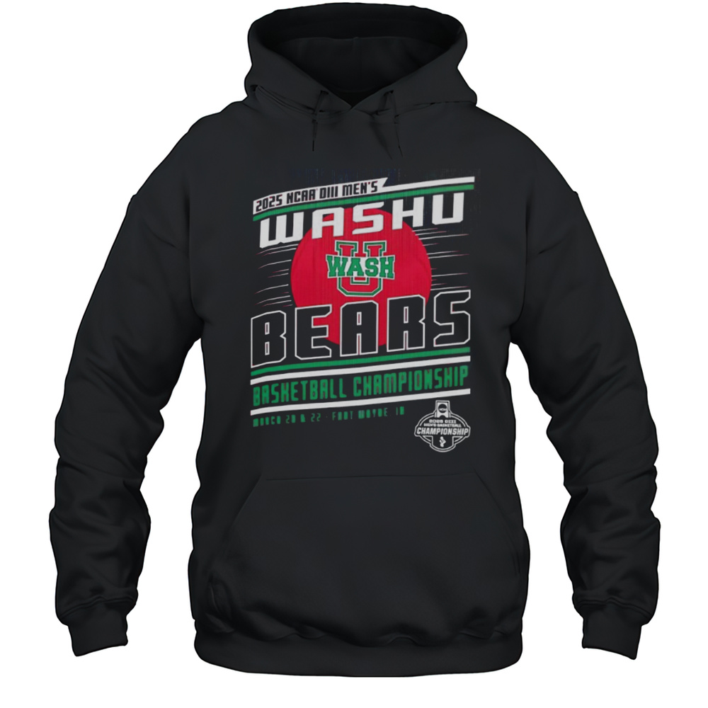 Washu Bears Mens Basketball Champions Logo 2025 NCAA Division III Shirt Unisex Hoodie